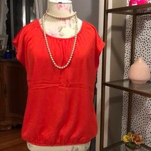 Ann Taylor red blouse